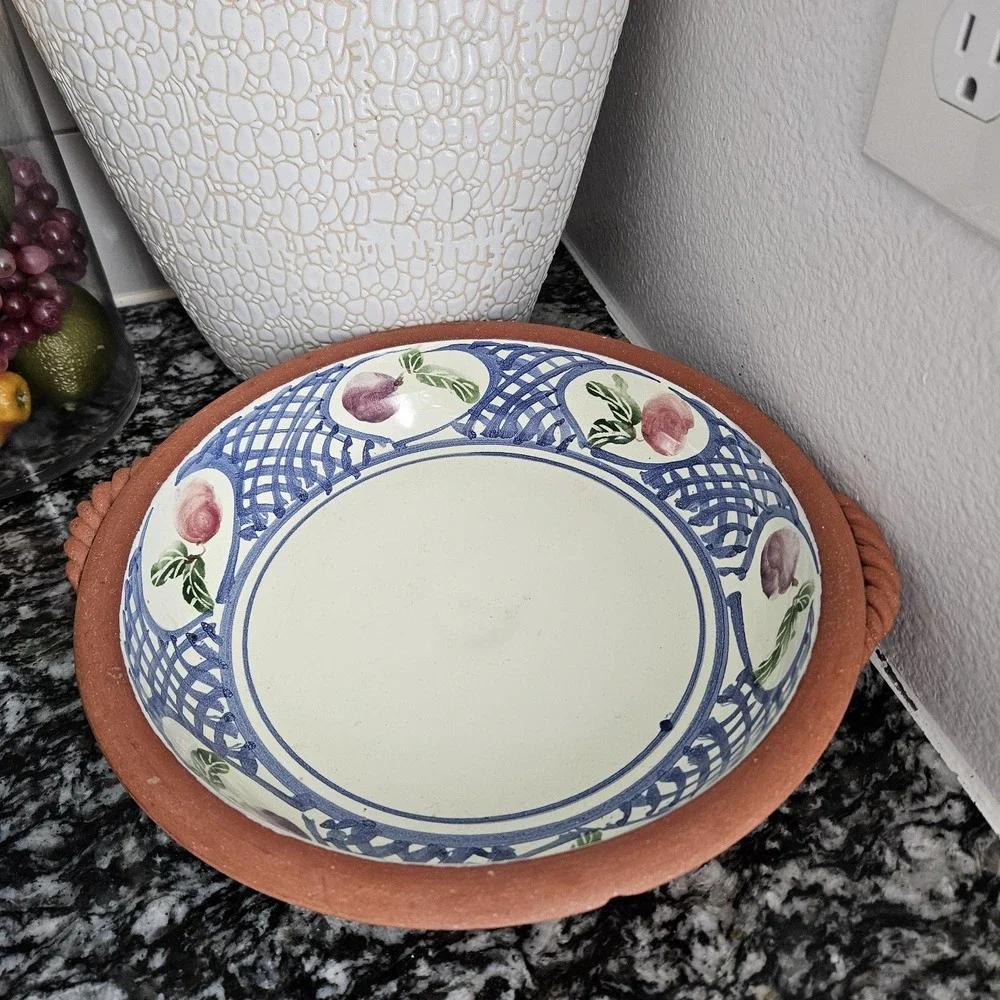 Vintage Darcy Margesson Stoneware Pottery  Platter  Casserole‎ Deep Dish